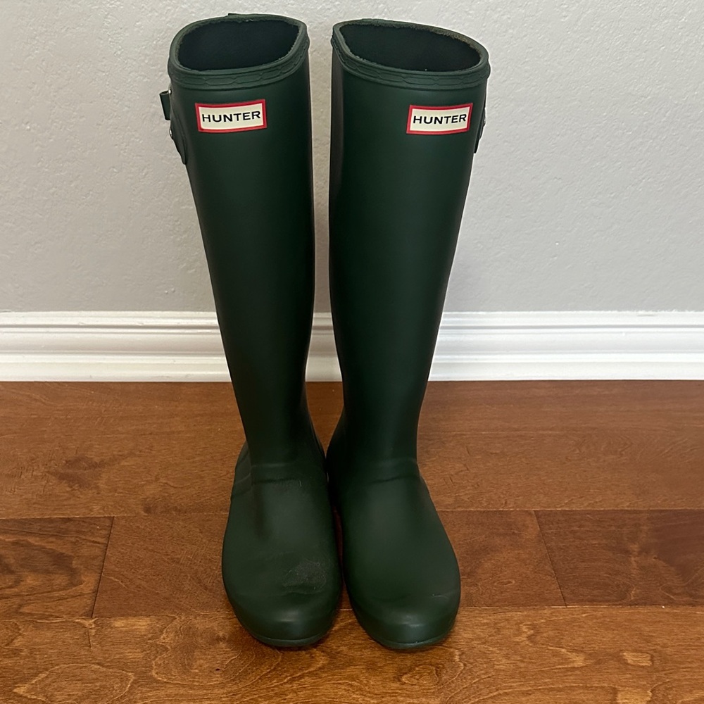 Hunter Dark Green Waterproof Boots
